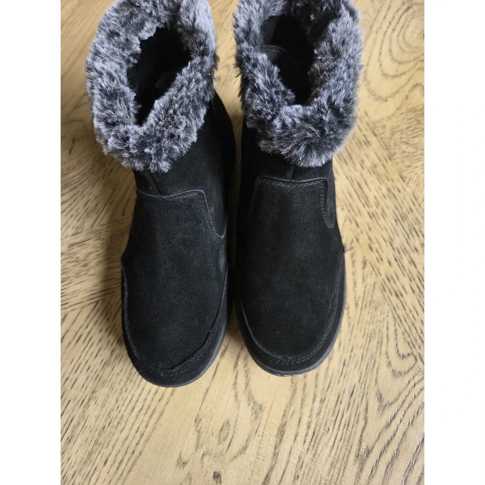 Khombu Boots Womens Size 9 Black Winter Memory Foam Warm All Weather Snow Rain